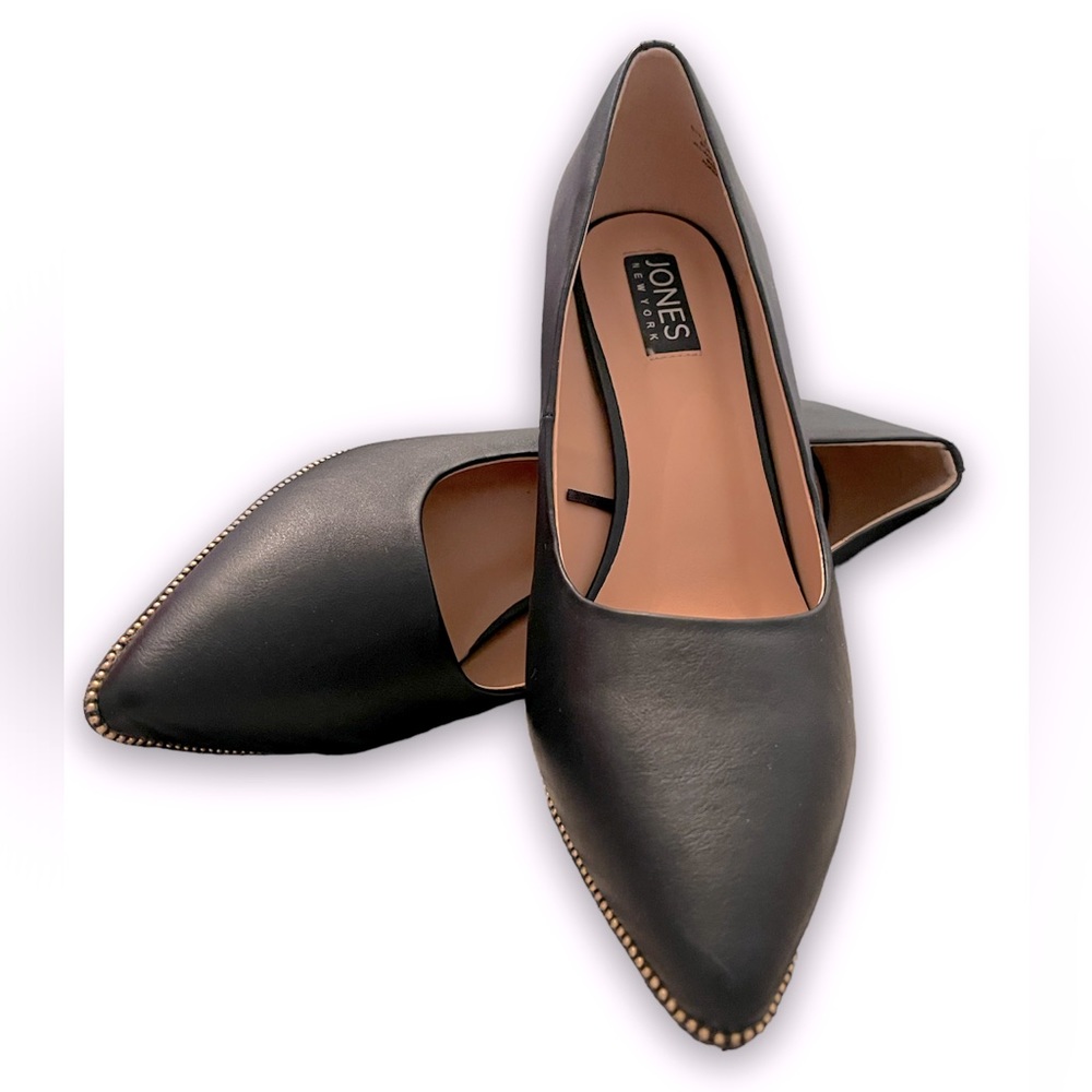 Jones New York Signature Black Leather Heels size 10
